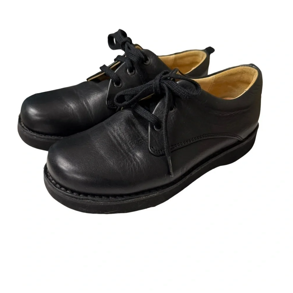 SAMUEL HUBBARD Men's free Oxford Shoes Black Leather Size 7 / EU 40